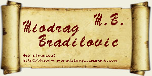 Miodrag Bradilović vizit kartica